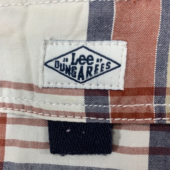 LEE MENS DUNGAREES Brown  Plaid Cargo  Shorts - Picture 11 of 13